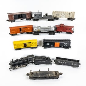 Lionel 1656 Diesel & 6403-B Tender & 10 RR Cars