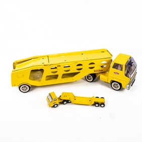 Vintage 27" & 11" TONKA Toys Metal Car Hauler's