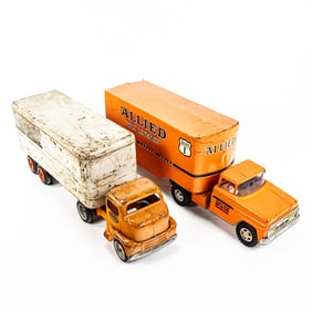 Tonka Coast To Coast & Allied Toy Trucks w Trailer