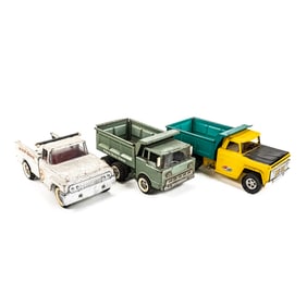 1960s Structo Toy Dump Trucks & Wrecker