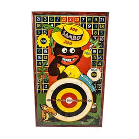 30s Wyandotte Sambo Tin Target Shooting Game Board