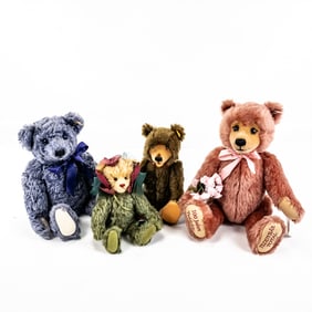 14" Steiff Lavender Blue Mohair Growler & More++