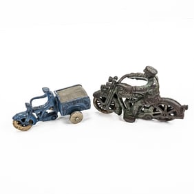 Kilgore Special Delivery Cast Iron Toy Motorcycle+