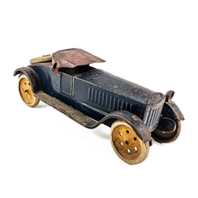 1920s Schieble Tin Friction Pressed Steel Coupe