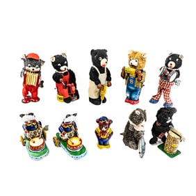 Collection of (10) Vintage Wind Up Toy Bears