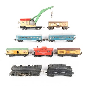 Lionel 1666 Diesel w 2466W Tender #810 Crane More+