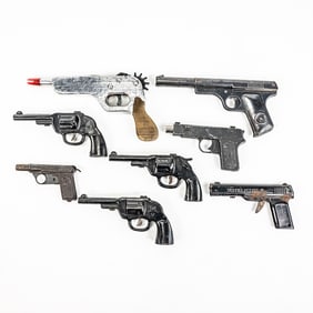 Collection of Vintage Toy Metal Guns