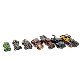 (7) Assorted Cast Iron Toy Cars & Trucks