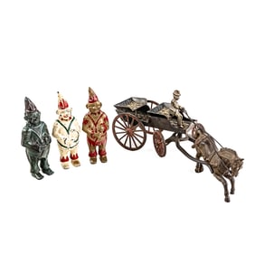 Wilkins Trilby Wagon & AC Williams Clown Coin Bank