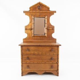 Vintage Doll-Size Dresser & Mirror