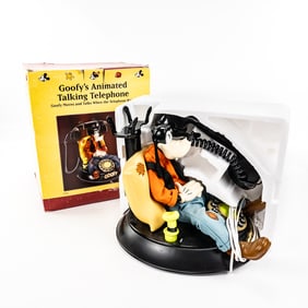 Vintage Goofy's Animated Talking Telephone w Box