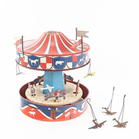 Wolverine Tin Litho Toy Merry Go Round Carousel