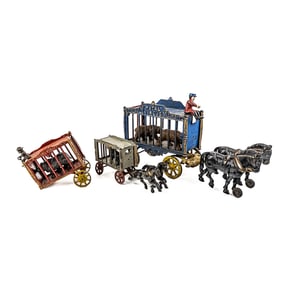 15.5" Hubley Royal Circus Cast Iron Circus Cage ++