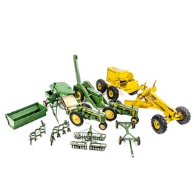 3 John Deer Tractors w Attachments & Road Graders