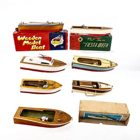 Collection of (5) Assorted 50s 60s Toy Boats