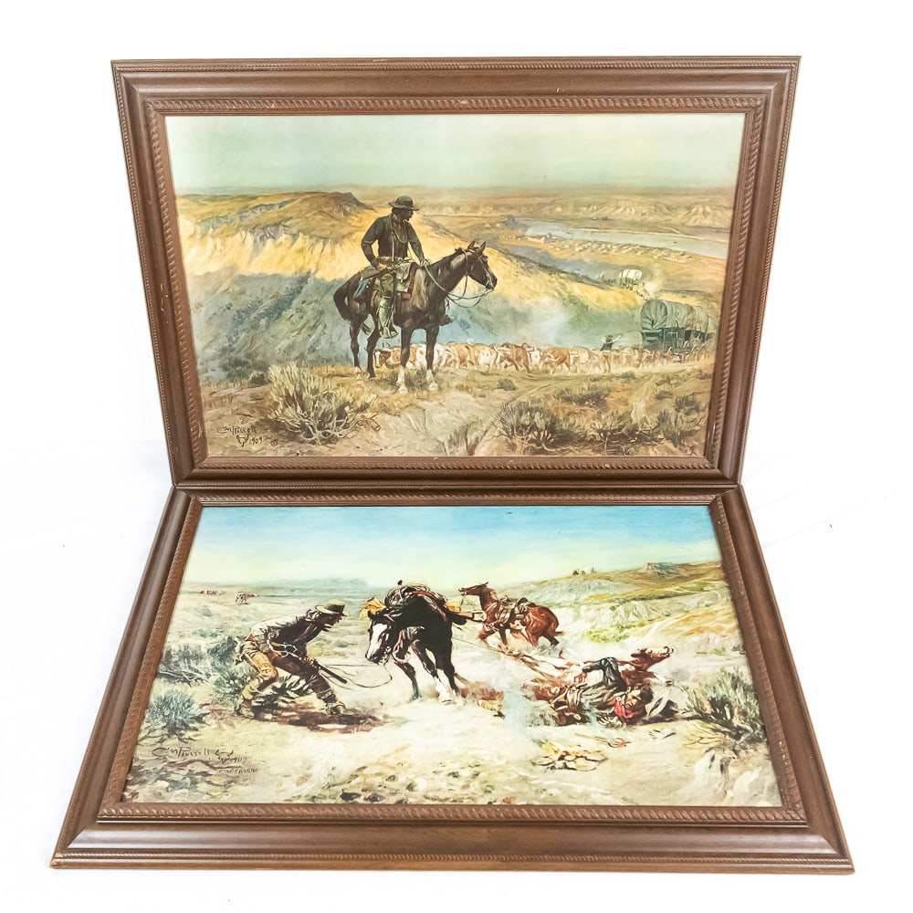 (2) Framed Paintings The Cinch Ring & Wagon Boss (1 of 13)