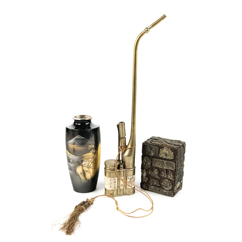 Vintage Oriental Opium Pipe Vase and Box (1 of 20)