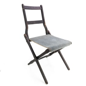 Civil War Union Officer Folding Camp Chair-Named