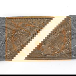 Civil & Indian War Officer M1851 Belt Buckle: Model M1851 belt buckle worn by U.S. officers during the Civil War/Indian Wars. Measuring 3" wide by 2-1/8”T. Solid cast bronze. Officer buckles had the wreath cast in the design, not applied li