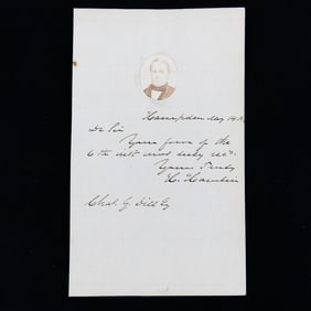 Civil War Vice President Hannibal Hamlin Letter