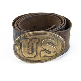Civil War Pattern 1839 U.S. Oval Buckle W/Belt