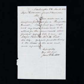 Civil War Union Gen James B. Ricketts Letter