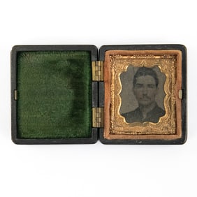Civil War Ambrotype Portrait 1/16th Plate
