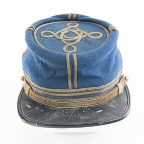 Fine Civil War Confederate Captain's Kepi Cap