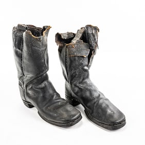 Civil War Era Drummer Boy Black Leather Boots