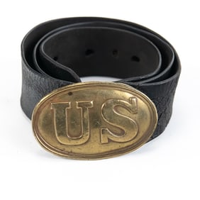 Civil War Pattern 1839 U.S. Oval Buckle W/Belt