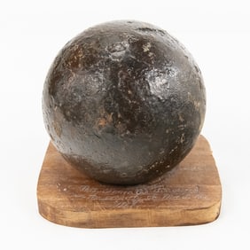 Civil War Vicksburg 30lb Cannonball W/Location