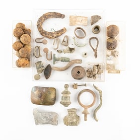 Civil War Dug Camp Relics Canister/Grape Shot