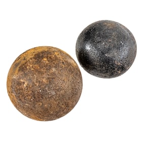 Civil War Cannonball Pair
