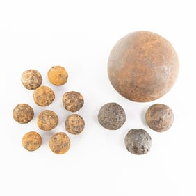 Civil War, Battlefield Cannon Ball, Grape Shot