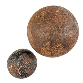 Civil War Cannonball Pair