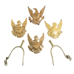 Indian Wars Civil War Helmet Badges, Spurs