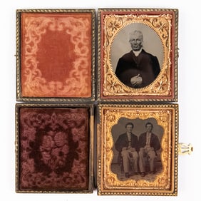 Two 1/6 Plate Tintypes