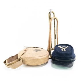 Civil War Re-Enactor Kepi, Bugle & Modern Canteen