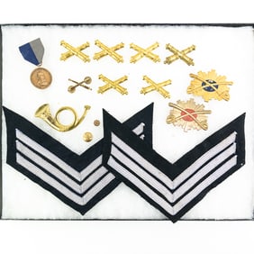 Civil War Campaign Medal, Cap Badge Chevron Lot