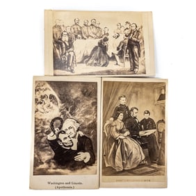 CDV Lincoln Deathbed, Family & Apotheosis