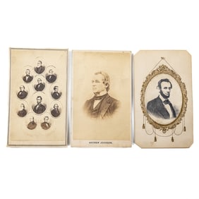 CDV's of Lincoln, Andrew Johnson and Cabinet