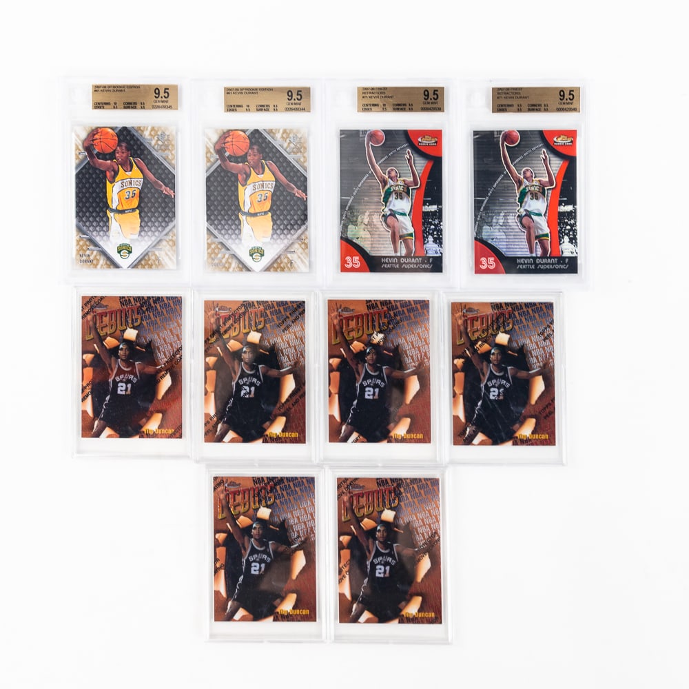 (4) 07-08 Kevin Durant SP & Refractor Beckett 9.5+ (1 of 8)