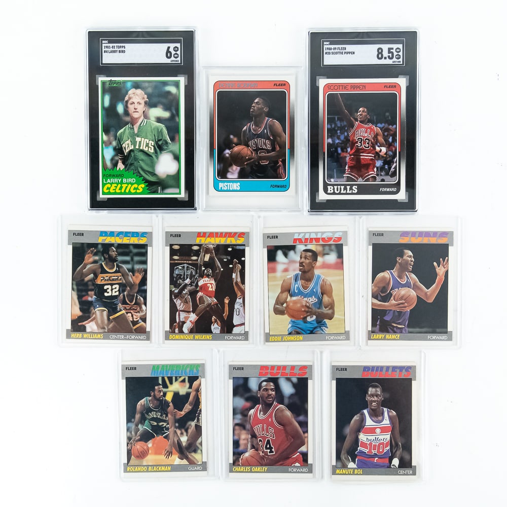 81-82 Topps Bird SGC 6 88-89 Fleer Pippen SGC 8.5+ (1 of 7)
