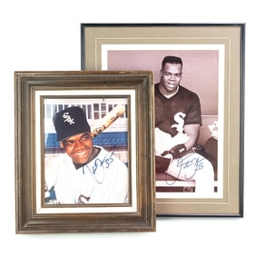 (2) Frank Thomas Autographed Framed Photos
