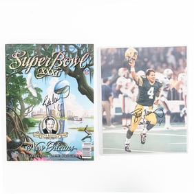 Bret Favre Superbowl XXXI Auto Photo & Program