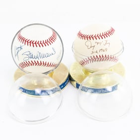 Stan Musial Slaughter & Moore Autographed Ball +++