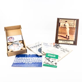 1950s 1960 NY Yankees Yearbook Mantle Plaque Plate