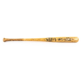 Steve Avery AUTO Game Used Louisville Slugger Bat