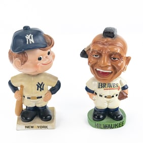1960s Milwaukee Braves & NY Yankees Bobbleheads