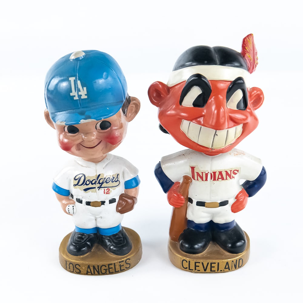 1960s Chief Wahoo & Sandy Koufax 7" Bobble Heads (1 of 15)